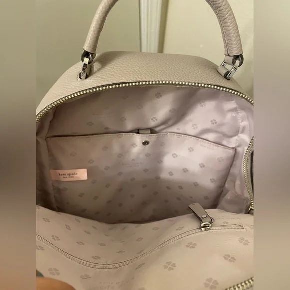Kate Spade Polly Medium Backpack Warm Taupe - Picture 4 of 12